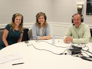 Ra'el Cohen (center) joined co-hosts Bill Thorne (right) and Sarah Rand (left)